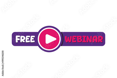 Photos Free Webinar Play Button Graphic
