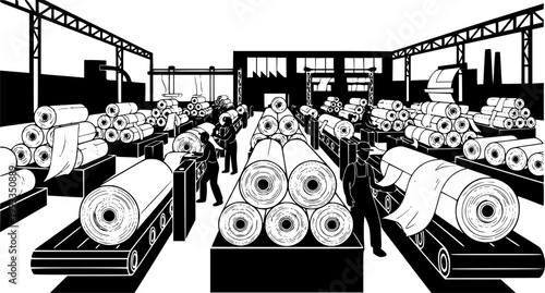 Fashion designer and tailor silhouettes set, clothing fitting scenes with clients, dressmaking studio workflow, sewing machine work and garment consultation isolated vector