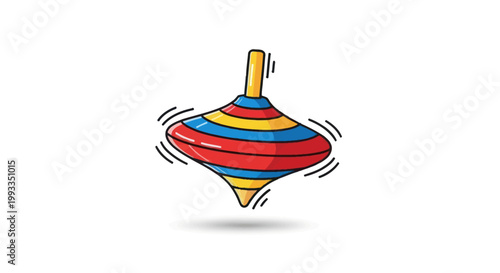 Colorful Spinning Top Toy in Motion
