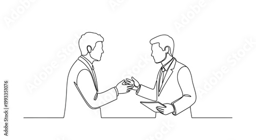 Business handshake, two men in suits agreeing on a deal, partnership, success, teamwork