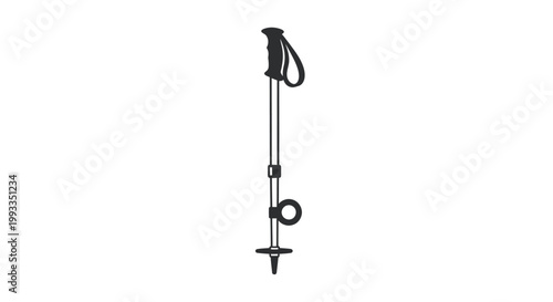 Trekking Pole Isolated on White Background - Hiking Gear