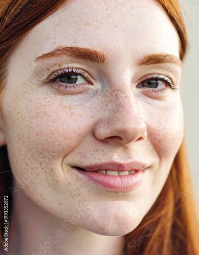Close-up of a 20-year-old beautiful italian woman's face