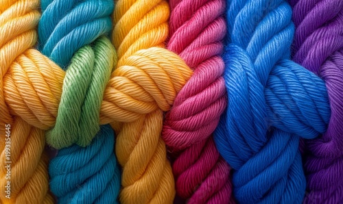 Colorful Twisted Ropes - Vibrant Abstract Background