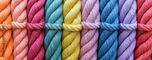 Rainbow Macrame Cord Collection - Colorful Boho Decor Elements