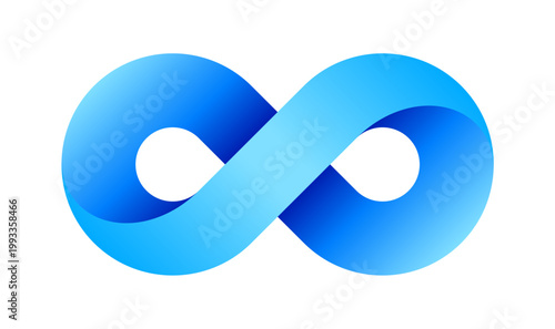 Infinity logo symbol loop icon, infinite 8 mobius cycle