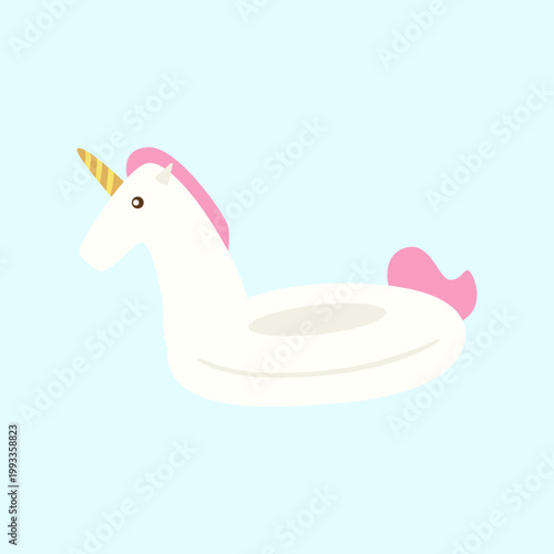 Unicorn inflatable swim ring for kids, fantasy pool float, summer water toy
