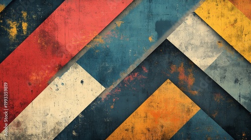 Abstract Geometric Background with Textured Layers
