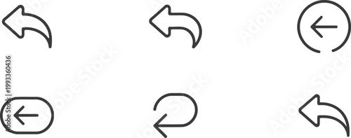 Collection of simple black and white arrow icons in various directions