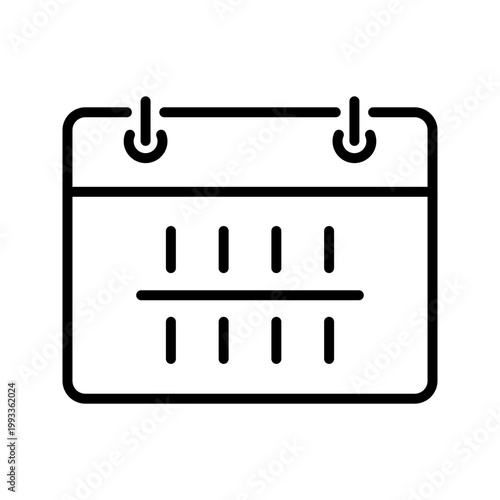 Election date icon. Government and elections line symbol. Black and white.