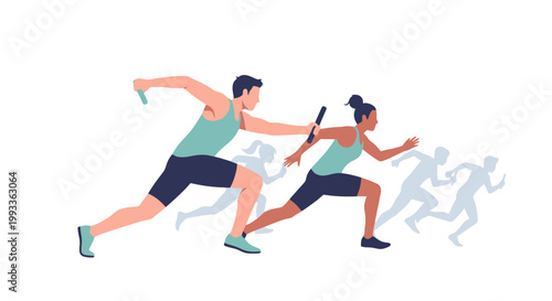 Dynamic Running Competition with Multiple Athletes in Action