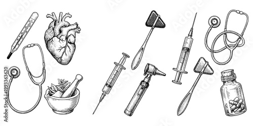 Foto Health Medical Essentials Engraving Collection