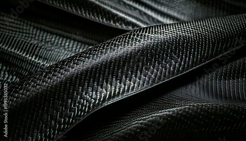 High-quality carbon fiber weave texture, a detailed close-up of a technical engineering material with a matt finish.