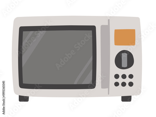 電子レンジのイラスト（キッチン家電・生活家電・調理器具・ベクター素材）