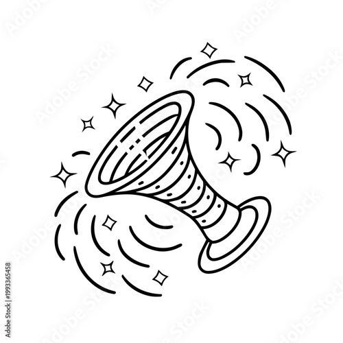 space journey field trip wormhole doodle lineart wormhole hand drawn black and white outline