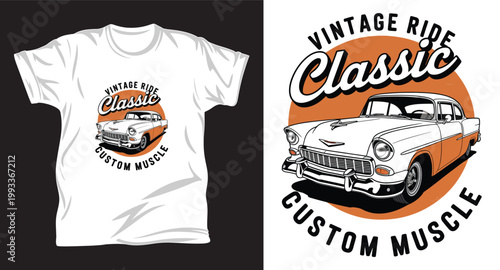 Car graphic vector T shirt Design print.