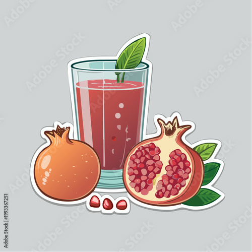 Pomegranate Juice and Fruits