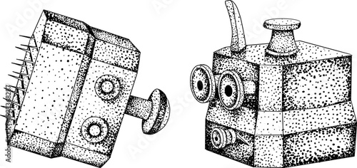 Hand drawn illustration set in a dark plague doctor theme, medieval medicine, anatomy, and occult aesthetics. Vintage engraving style, suitable for gothic, historical, and dark