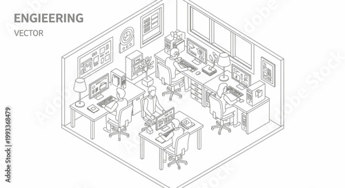 Architectural project illustration featuring a 3d vector sketch of a modern house building plan and urban apartment design