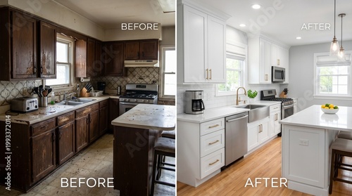 Kitchen Renovation Before and After: Old Dark to Modern White Transformation