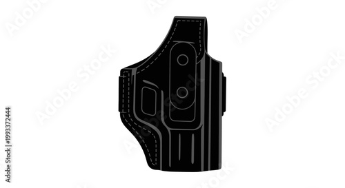 Black Leather Holster for Concealed Carry of a Handgun.