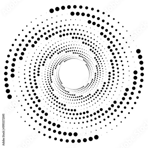 spiral black template halftone background dot retro