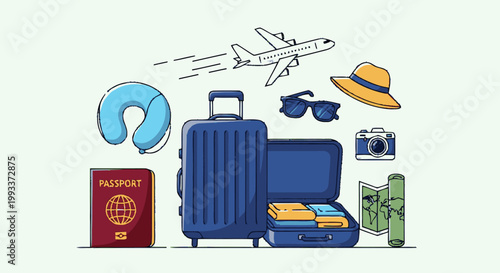 Travel Essentials Collection for a Journey.