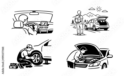 Exploring Common Car Ownership Situations From Daily Driving and Adventurous Road Trips to Necessary Repairs and Regular Vehicle Maintenance Tasks