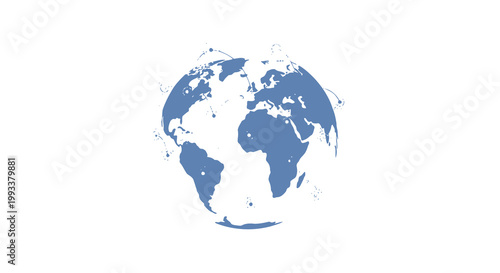 Digital Earth Globe Illustration for Environmental and Global Concepts