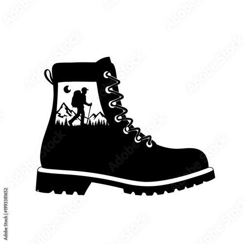 winter boots , hiking boots isolated on white background