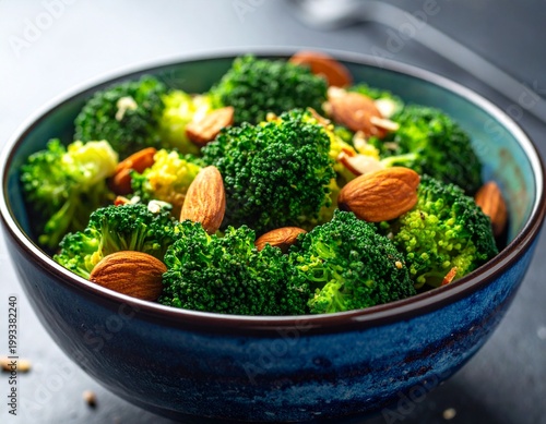 Frischer Brokkoli mit Mandeln