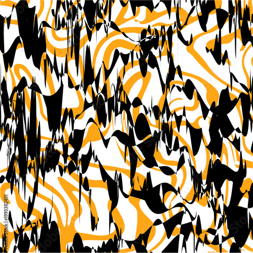 geometric line brush YELLOW color pattern background texture and art design print