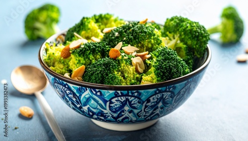 Frischer Brokkoli mit Mandeln