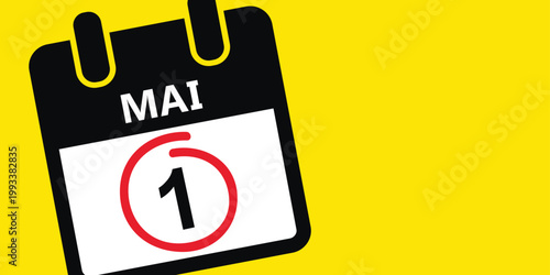 simple calendar icon 1 may labor day vector illustration