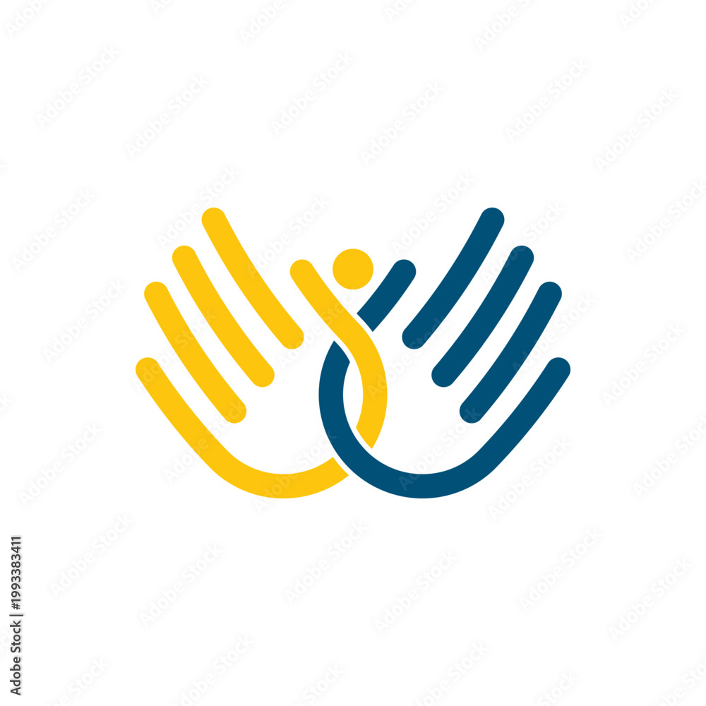 Obraz premium Abstract Unity and Support Symbol