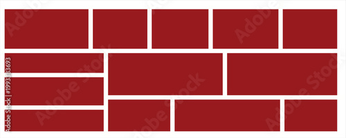 Colorful sports court background. Top view to red field rubber ground with white lines outdoors