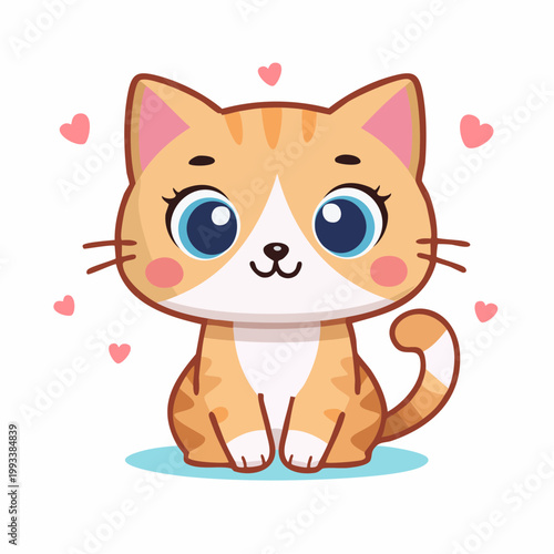 Süße Katze mit großen Augen