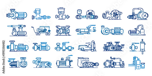 Vector set of people icons featuring a diverse transportation illustration pattern with car, bus, truck, and train symbols for travel and traffic design