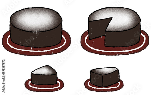 手描きでラフなガトーショコラ