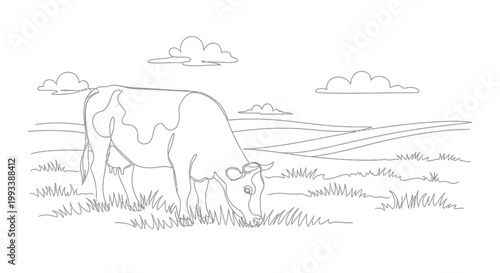 Cow and calf in a field.