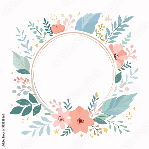 Floraler Blumenrahmen