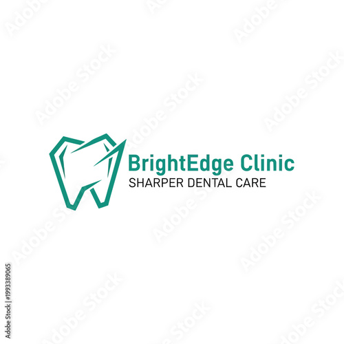 Dental clinic logo with tooth icon.