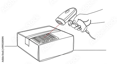 Hand holding hair dryer near box.