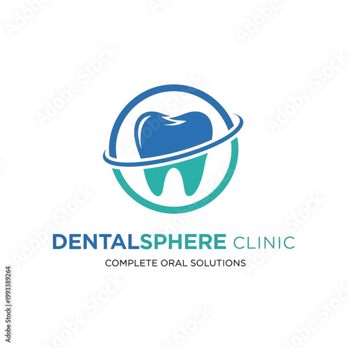 Dental tooth logo design element.