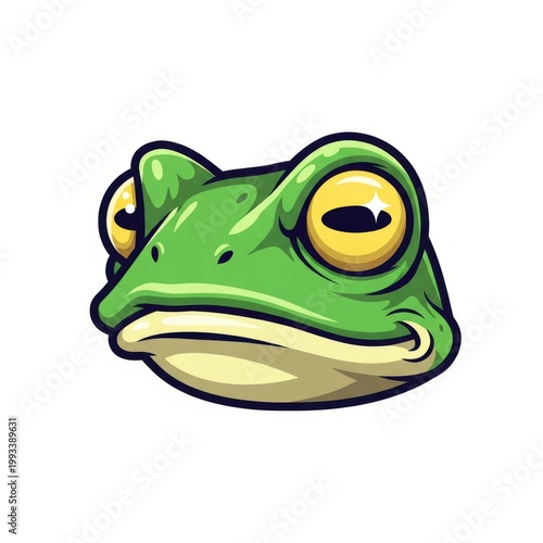 Frog meme vector illustration isolated on white background. Funny and expressive frog character suitable for social media, stickers, and entertainment design.
