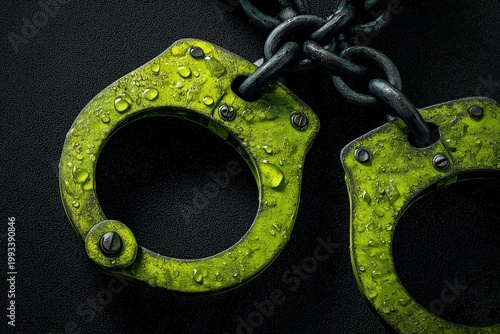 Acid Lime Handcuffs Dramatic Cinematic Shot