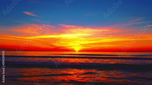 a calm sunrise with minimal cloud motion