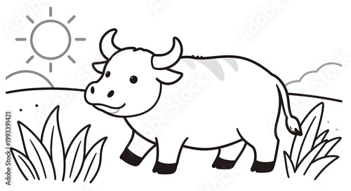 A black and white cow standing in the grass
