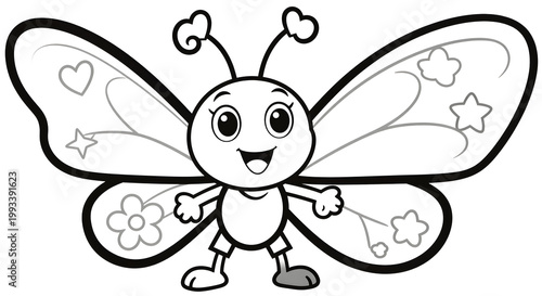 A butterfly coloring page