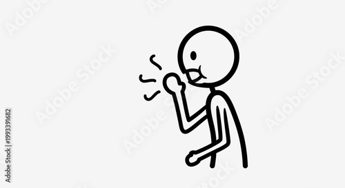 Cartoon illustration of a business man character holding a gold key and a light bulb vector art drawing of a person at work