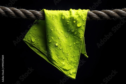 Acid Lime Bandana Cinematic Fabric Shot